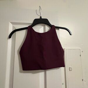 Girlfriend Collective Maroon Crop Top